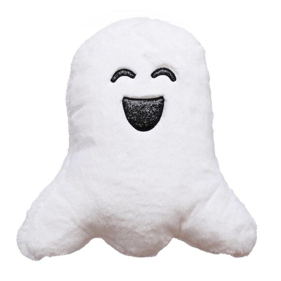 MICHAELS 16" x 17" White Ghost-Shaped Throw Pillow - Picture 1 of 2